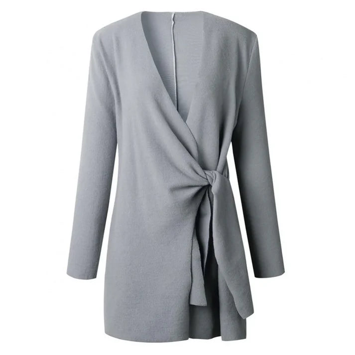 Lange Mouw Wrap-Up Vest met Riem | Angie Vest