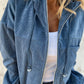 Casual Corduroy Capuchon Jas | Xariel Jas