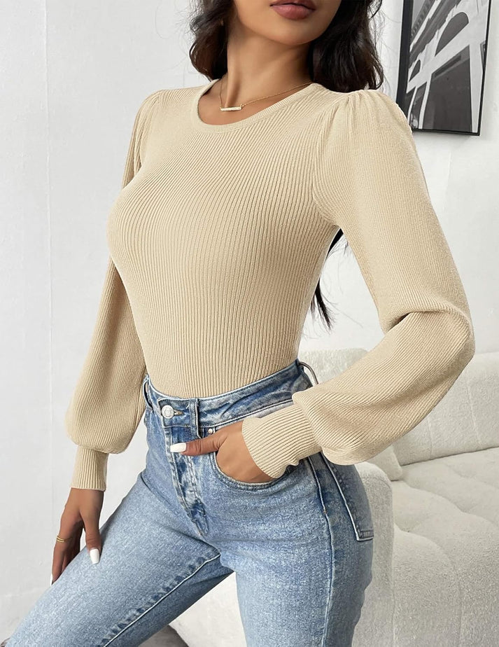 Ribbed Body Top met Lange Mouwen | Sanai Top