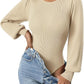 Ribbed Body Top met Lange Mouwen | Sanai Top