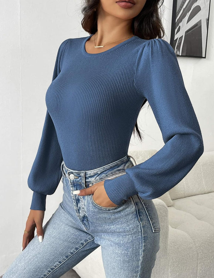 Ribbed Body Top met Lange Mouwen | Sanai Top