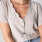 Top met V-hals en Knoopjes | Maria