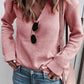 Lange mouw V-hals Gebreide Top | Una Top