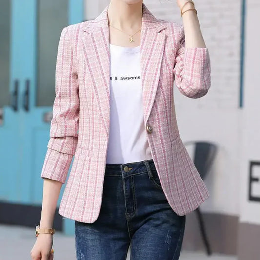 Dames Klassieke Ruiten Blazer | Angelina Blazer