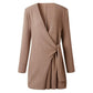 Lange Mouw Wrap-Up Vest met Riem | Angie Vest