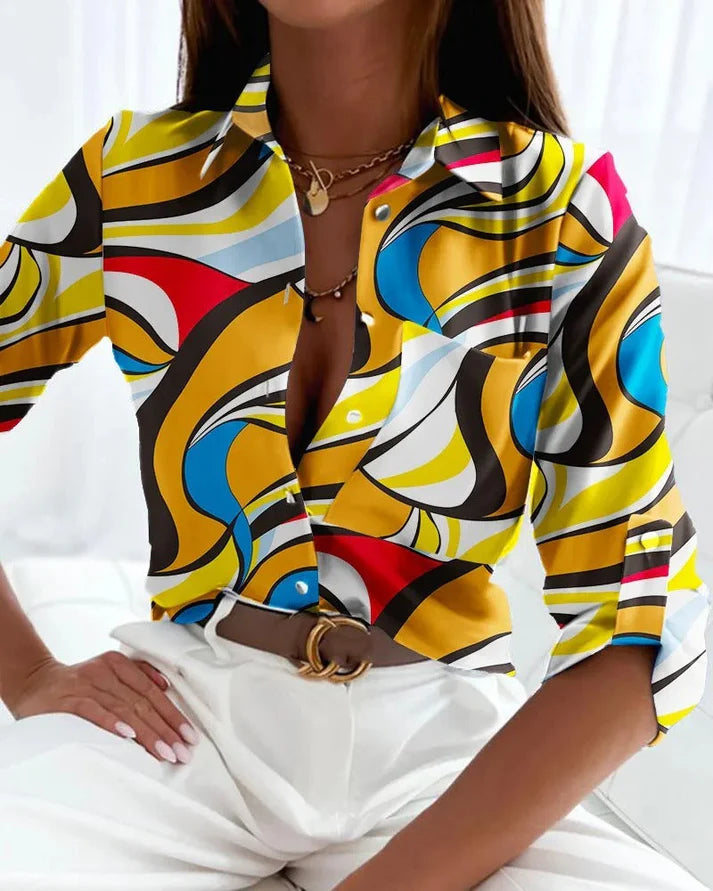 Elegante Blouse met Print | Sofie Blouse