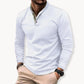 Heren Lange Mouwen Polo met Contrastkraag | Wessel Shirt