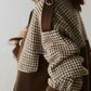 Oversized Tweekleurige Knopen Jas | Aira