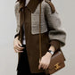 Oversized Tweekleurige Knopen Jas | Aira