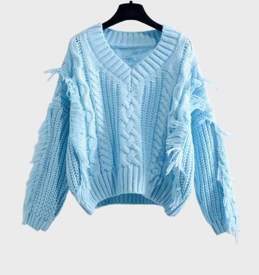 Comfortabele V-Hals Trui | Elenita Trui