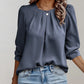 Dames geplooide pofmouwen bloes | Adison Bloes