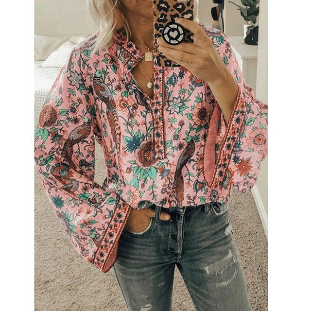 Boho Blouse met Wijde mouwen | Vinera Blouse