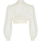 Witte Zijde Satijnen Blouse | Lyra