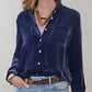 Casual fluwelen polo voor dames met lange mouwen | Orlina Polo