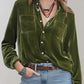 Casual fluwelen polo voor dames met lange mouwen | Orlina Polo