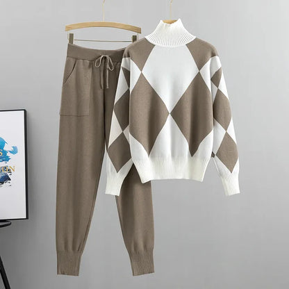Vrouwen Turtleneck en Broek Set | Wendela set