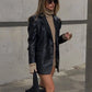 Vrouwen Leren Blazer | Winlena Blazer
