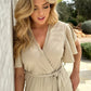 Elegante Jumpsuit met V-Hals en Strikceintuur