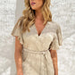Elegante Jumpsuit met V-Hals en Strikceintuur