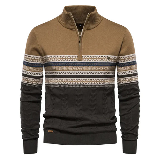 Heren Retro Patroon Trui | Yarvik Trui