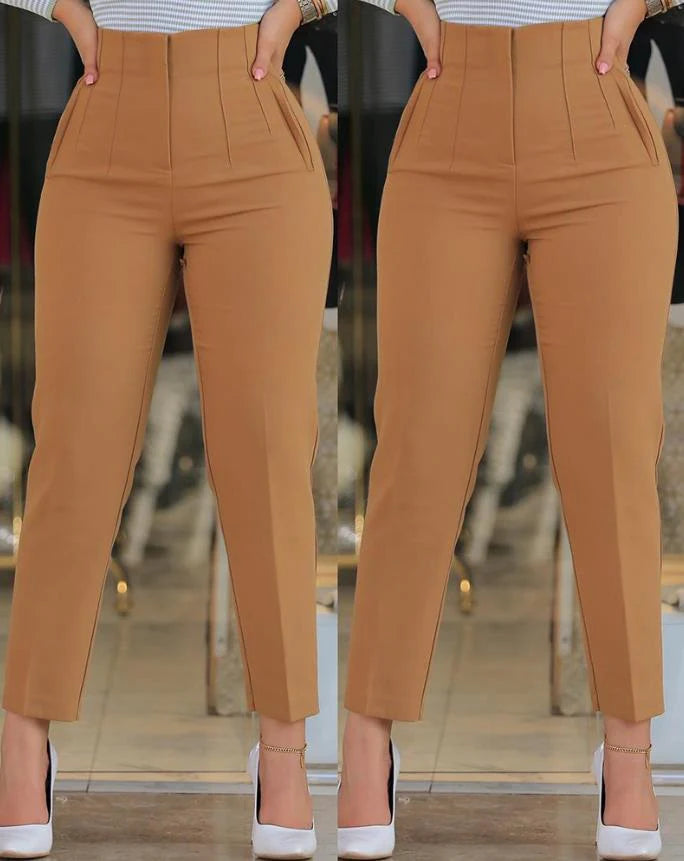 Hoge Taille Plooi Broek | Winie Broek