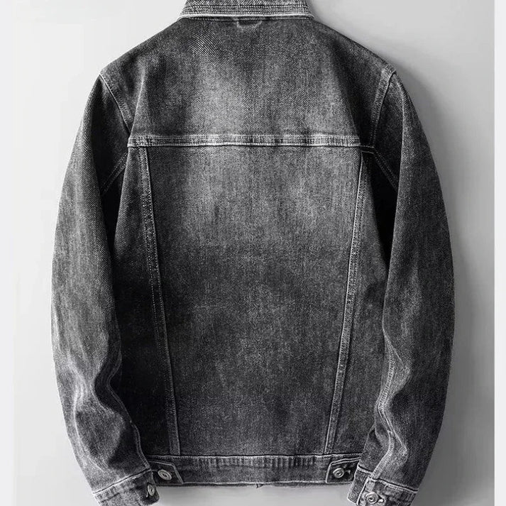 Heren Klassieke Denim Jas met Knoopsluiting | Waldo Jas