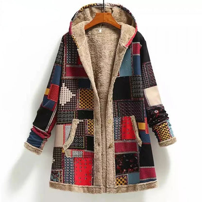 Casual Gedrukte Winterjas | Adalie Mantel