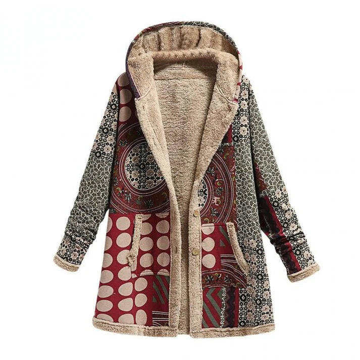 Casual Gedrukte Winterjas | Adalie Mantel