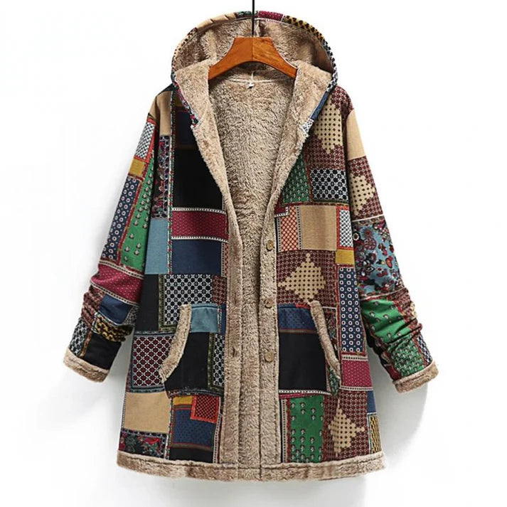 Casual Gedrukte Winterjas | Adalie Mantel