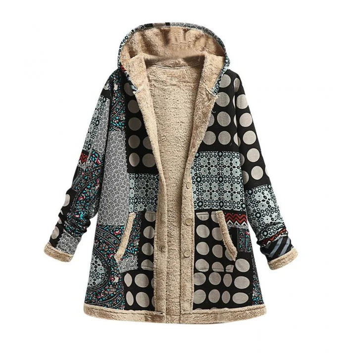 Casual Gedrukte Winterjas | Adalie Mantel