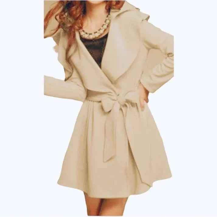Wollen Jas met Fleece Voering en Riem | Rivka Jas