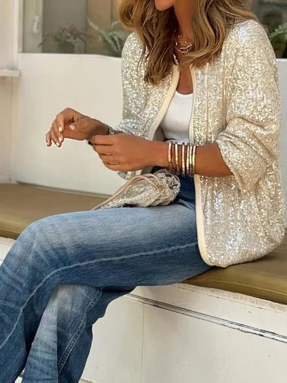 Vrouwen Glitter Jas | Quinette Jas
