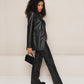 Leather Straight Leg Pants