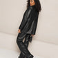Leather Straight Leg Pants