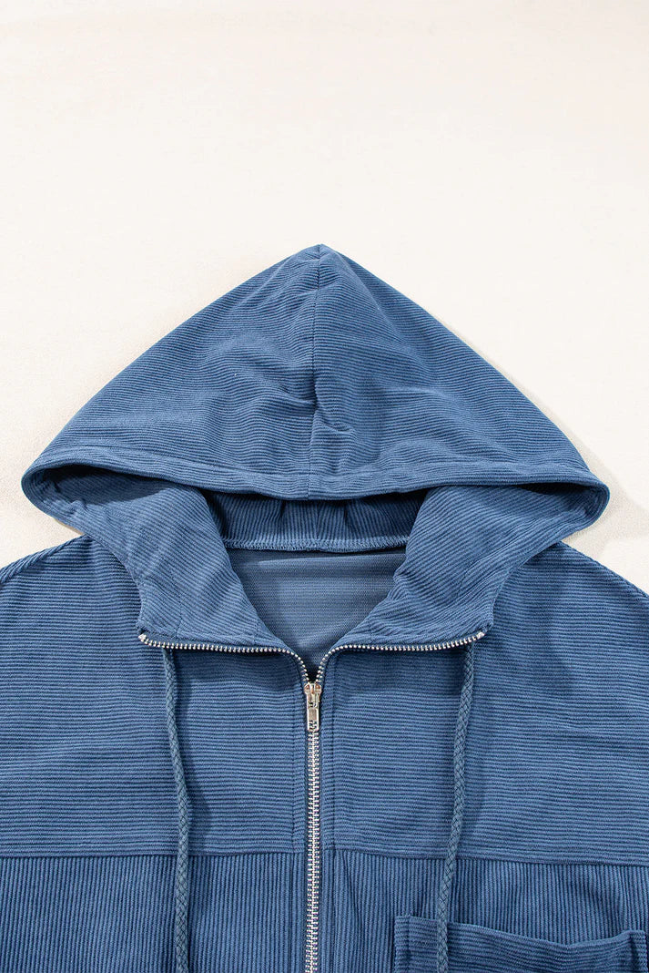 Casual Corduroy Capuchon Jas | Xariel Jas