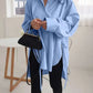 Oversized Lange Mouw Knoop Blouse | Udyta Bloes