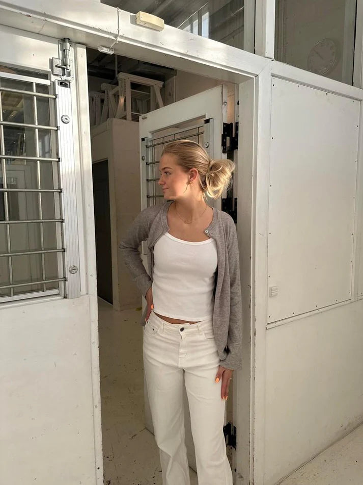 Casual Enkel Knoopje Vest | Yilara Vest
