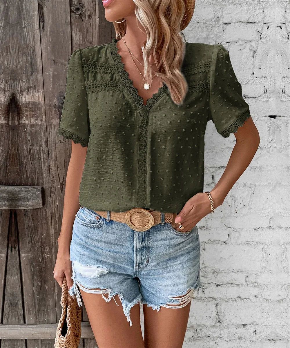 V-Hals Blouse | Angela