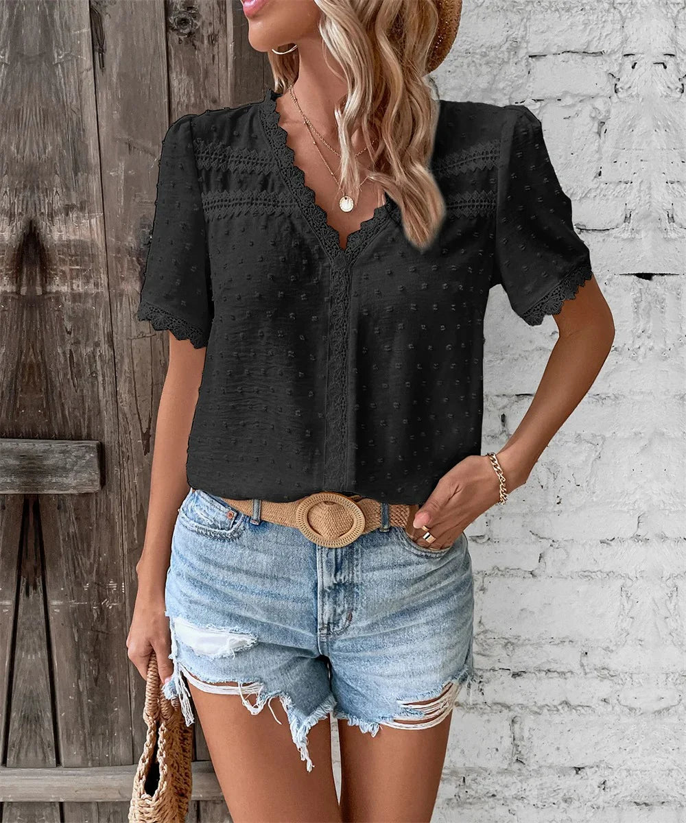 V-Hals Blouse | Angela