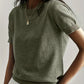 Trendy Zomer T-shirt in Sweaterstijl  | Drinia