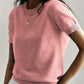 Trendy Zomer T-shirt in Sweaterstijl  | Drinia