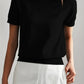 Trendy Zomer T-shirt in Sweaterstijl  | Drinia