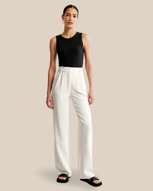 Getailleerde Chique Wijde Broek | Gelsey