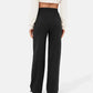 High-wasted elastische broek | Natu