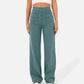High-wasted elastische broek | Natu
