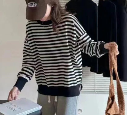 Gestreepte Oversized Trui | Cristalle