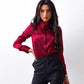 Satijnen Blouse met Lange Mouwen | Quetzaly Blouse
