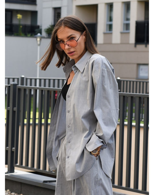 Luxe Lichtgrijze Blouse | Mamblay