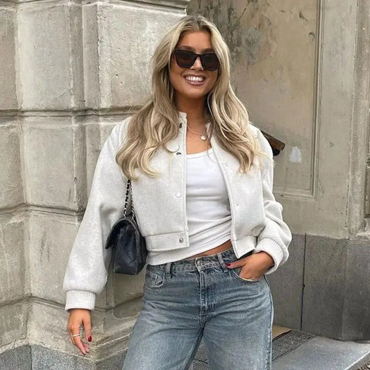 Elegante Cropped Bomber Jack |  Ivy