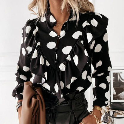 Damesbloes met Ruches en Lange Mouwen | Neema Blouse